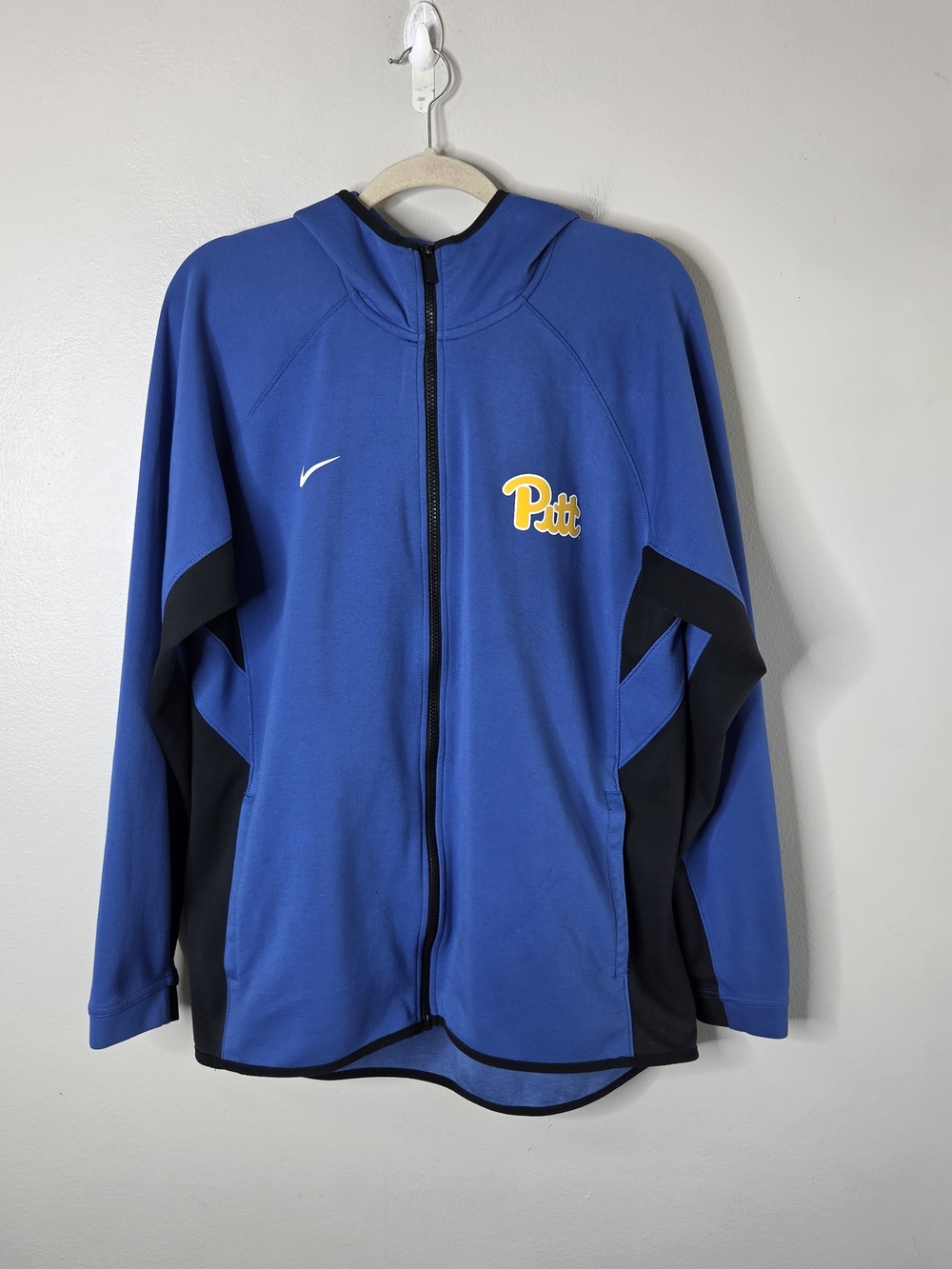 Nike Pitt Panthers Showtime Blue Full-Zip Hooded Performance Jacket